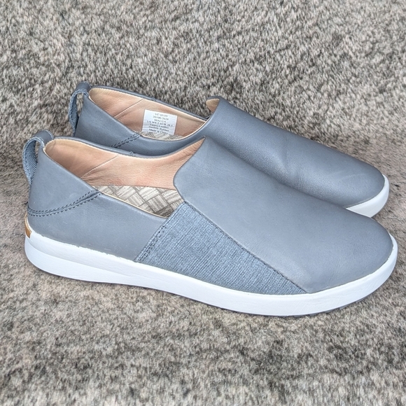 OluKai Malua Slip On Waterproof Leather Sneaker Grey Women's 8.5 - Picture 4 of 14